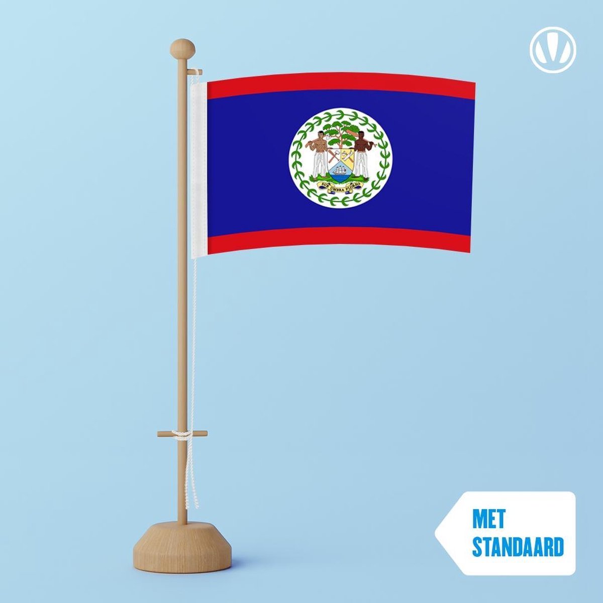 Tafelvlag Belize 10x15cm | met standaard